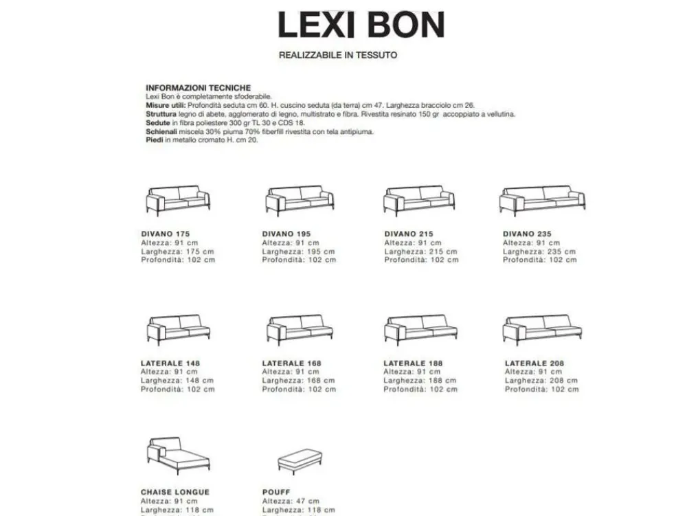 New Divano con penisola Lexi bon con forte sconto Divani