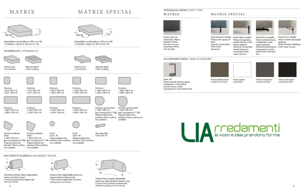 Divano Con penisola Matrix a 2060 Euro^Samoa Clearance