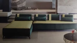 Divano con penisola Merk in Tessuto a 1760€^Fabbri salotti Clearance