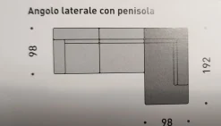 Fabbri salotti Divano con penisola Miami in OFFERTA - 40%- Divani