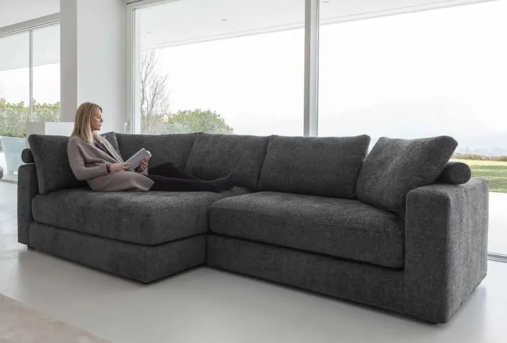 New Divano con penisola modello Divano maxi penisola anti macchia di in offerta Divani