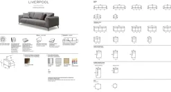 Discount Divano Con penisola modello Liverpool di con forte sconto Divani