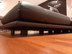 Calia Divano con penisola Modello pralin pelle ad un prezzo imperdibile- Divani