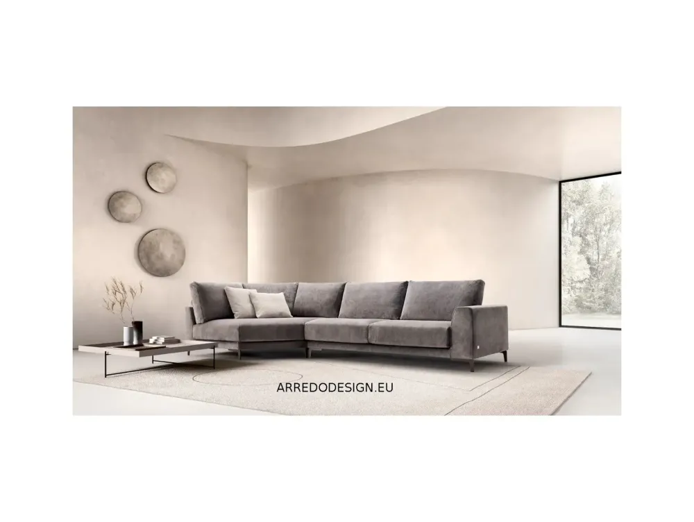 Outlet Divano Con penisola modello Norman di a prezzi outlet Divani