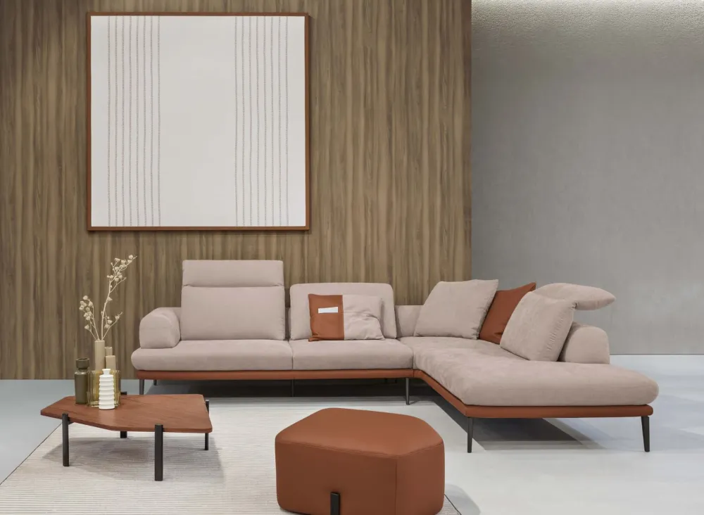 Divano con penisola Morfeo in OFFERTA - 30%^Max Divani Discount