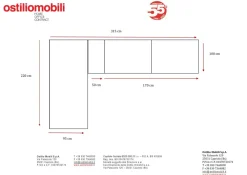 Divano con penisola Deep real PREZZI OUTLET sconto 40%^Samoa