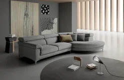 Samoa Divano con penisola Shine in Tessuto a 2590€- Divani