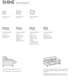 Samoa Divano con penisola Shine in Tessuto a 2590€- Divani
