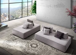 Biel Divano con penisola tessuto in misto piuma   a prezzo scontato- Divani