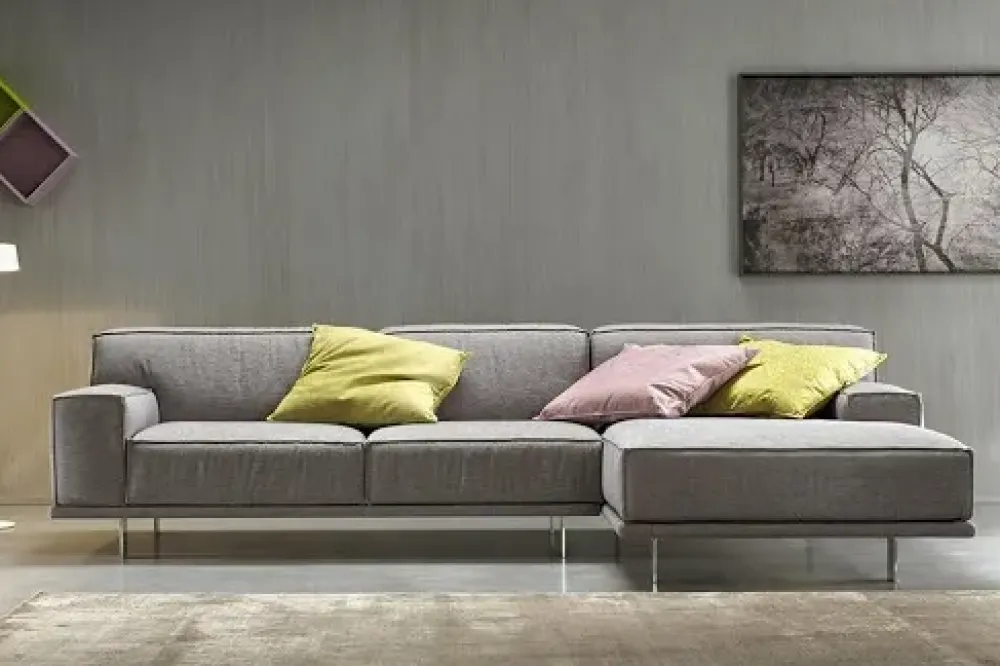 Divano con penisola tessuto in poliuretano a prezzo Outlet^Felis Online