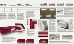 Divano con penisola tessuto in poliuretano a prezzo Outlet^Felis Online