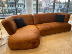 Divano Con penisola tessuto modello Londy di^Lago