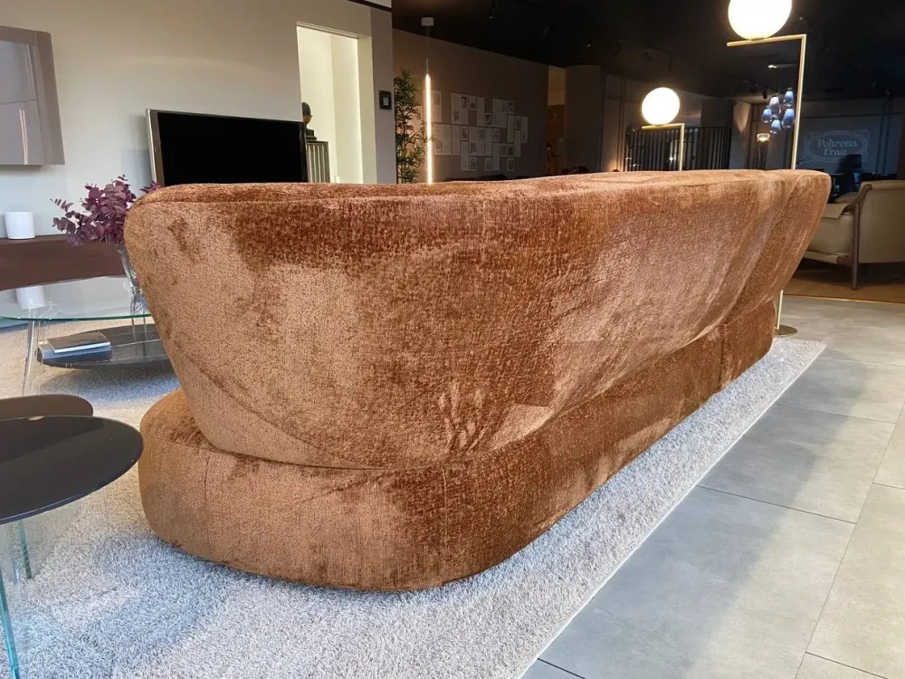 Divano Con penisola tessuto modello Londy di^Lago