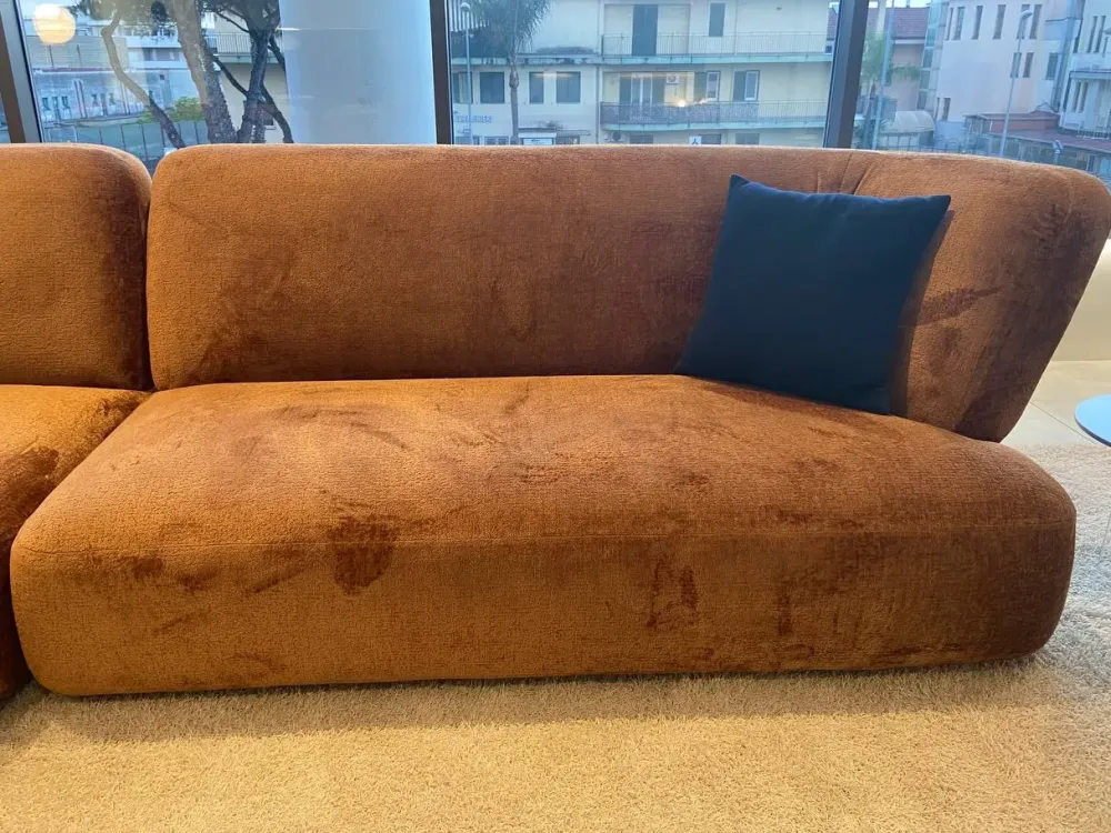 Divano Con penisola tessuto modello Londy di^Lago