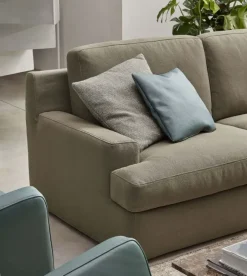 Divano con penisola tessuto modello Oxford regular di^Rosini Sale