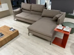 NovaMobili Divano con penisola tessuto in poliuretano a prezzo Outlet- Divani