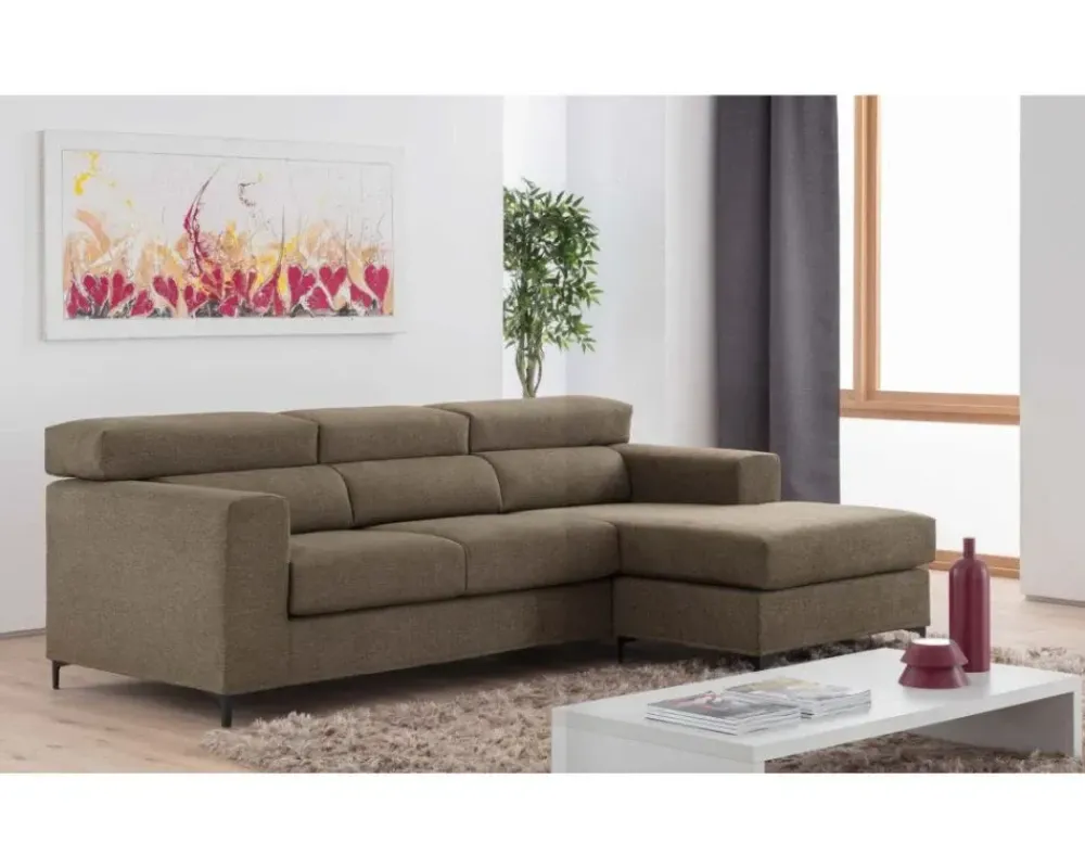 Divano con penisola Zeus in Tessuto a 1390€^Artigianale Online