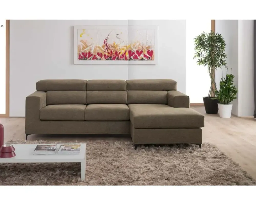 Divano con penisola Zeus in Tessuto a 1390€^Artigianale Online