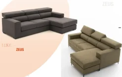 Divano con penisola Zeus in Tessuto a 1390€^Artigianale Online