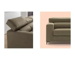 Divano con penisola Zeus in Tessuto a 1390€^Artigianale Online