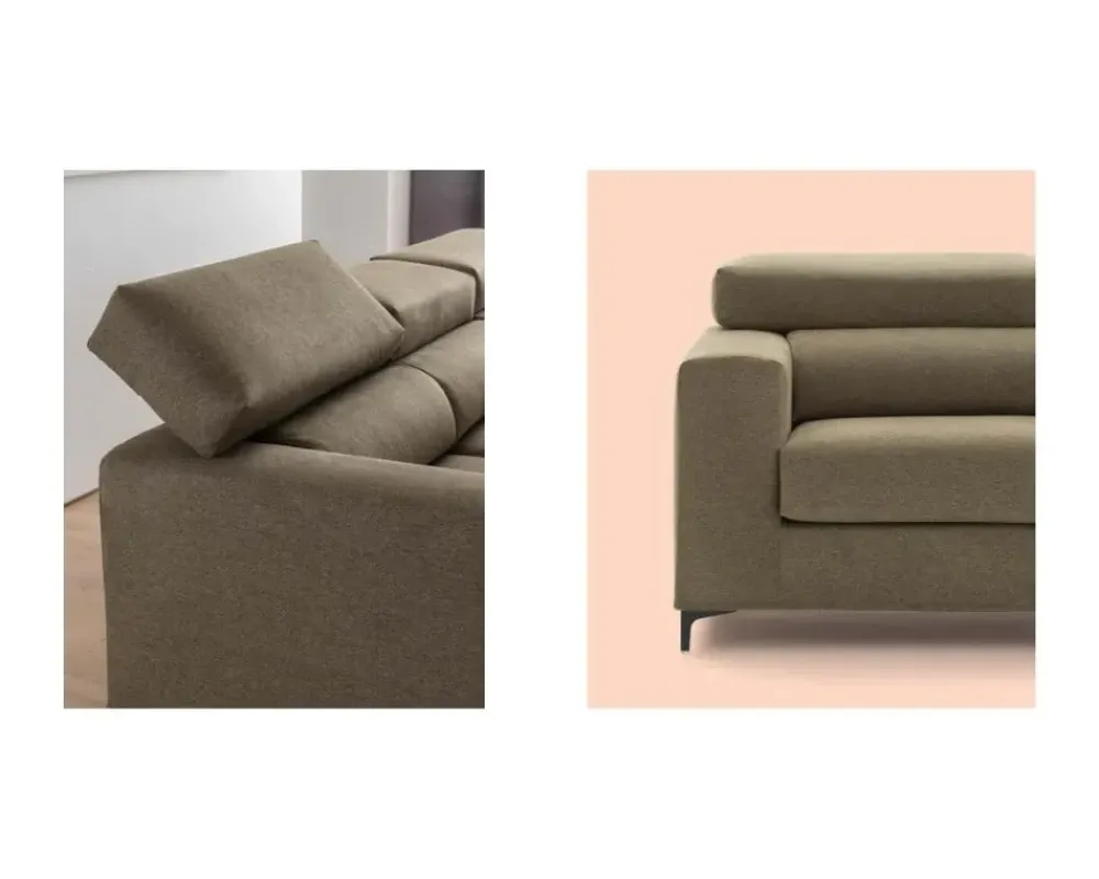 Divano con penisola Zeus in Tessuto a 1390€^Artigianale Online