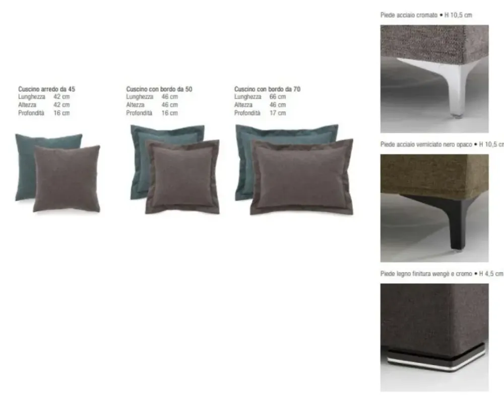 Divano con penisola Zeus in Tessuto a 1390€^Artigianale Online