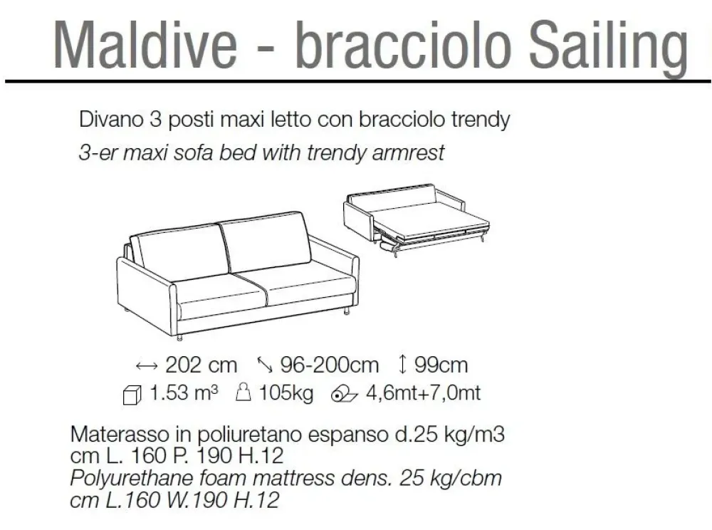 Divano da 3 posti modello Maldive di scontato^Le Comfort Discount