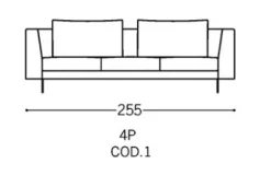 Musa Salotti Divano da 4 posti modello Kamy di scontato- Divani