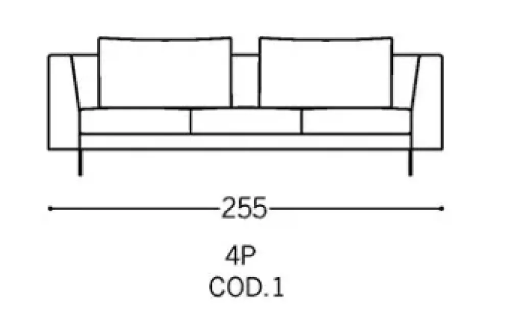 Musa Salotti Divano da 4 posti modello Kamy di scontato- Divani