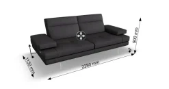 Calia Divano da 3 posti modello Divano toby wing spedibile di scontato- Divani