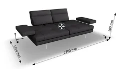 Calia Divano da 3 posti modello Divano toby wing spedibile di scontato- Divani