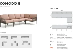 Nardi Divano da giardino outdoor Divano modulare komodo 5  con un ribasso esclusivo- Divani Da Giardino