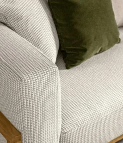 Talenti Divano da giardino outdoor Cleo teak sofa  cm 230  ecru'  A PREZZI OUTLET- Divani Da Giardino