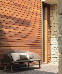 Talenti Divano da giardino outdoor Cleo teak sofa  cm 230  ecru'  A PREZZI OUTLET- Divani Da Giardino