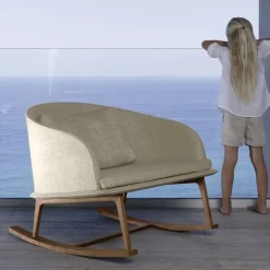 Talenti Divano da giardino outdoor Cleo teak sofa  cm 230  ecru'  A PREZZI OUTLET- Divani Da Giardino