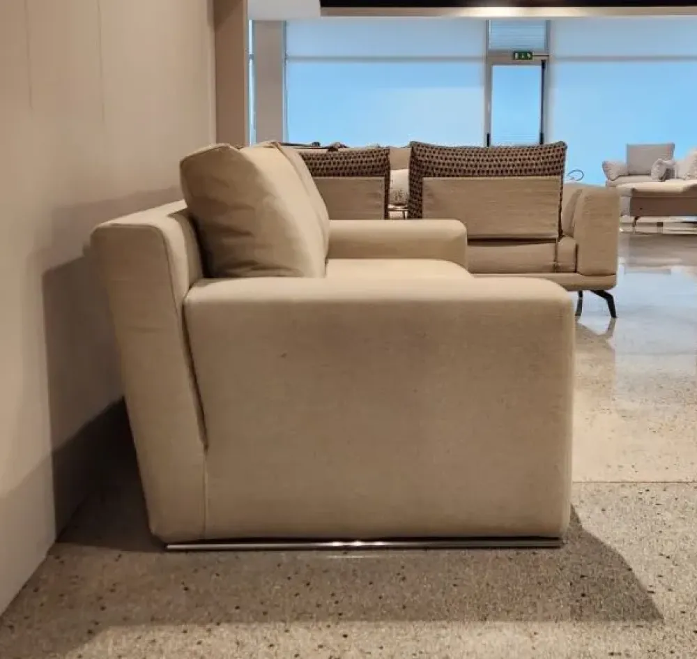 Outlet Divano design tessuto Pronta consegna divano in fibralatex di con sconto del - 40% Divani