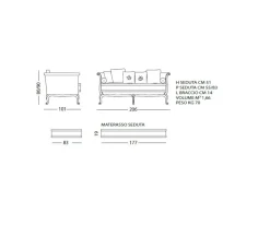 Md work Divano Divano duca completo  diversi rivestimenti   in Offerta Outlet- Divani