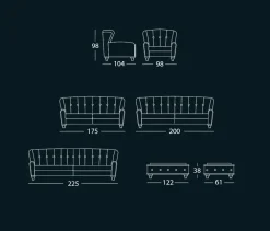 Md work Divano Divano in pelle diversi colori  london : con uno SCONTO ESCLUSIVO del 46%- Divani