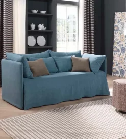 New Divano Divano letto completo di materassi in Tessuto sfoderabile  di scontato 50% Divani Letto|Divani