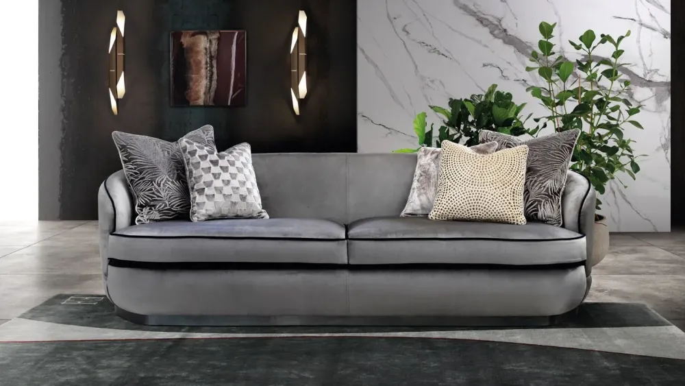 Best Divano Divano memory velluto luxury italia in Tessuto non sfoderabile di scontato 45% Divani