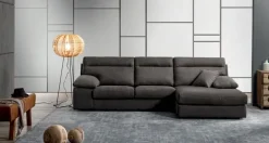 Outlet Divano Divano mod.glamour con penisola rivestito in tessuto scontato del 50% : con uno SCONTO ESCLUSIVO del 50% Divani