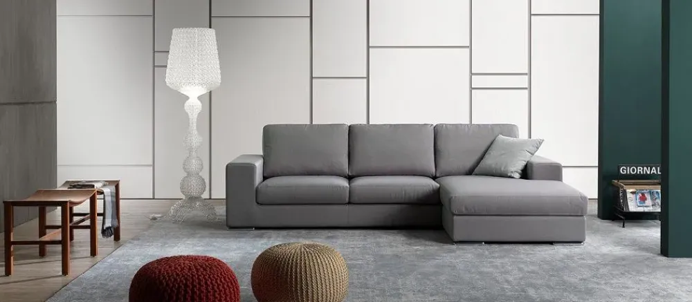 Divano Divano mod.virna rivestito in tessuto in promo-sconto del 50% in Tessuto sfoderabile di scontato 50%^Excò