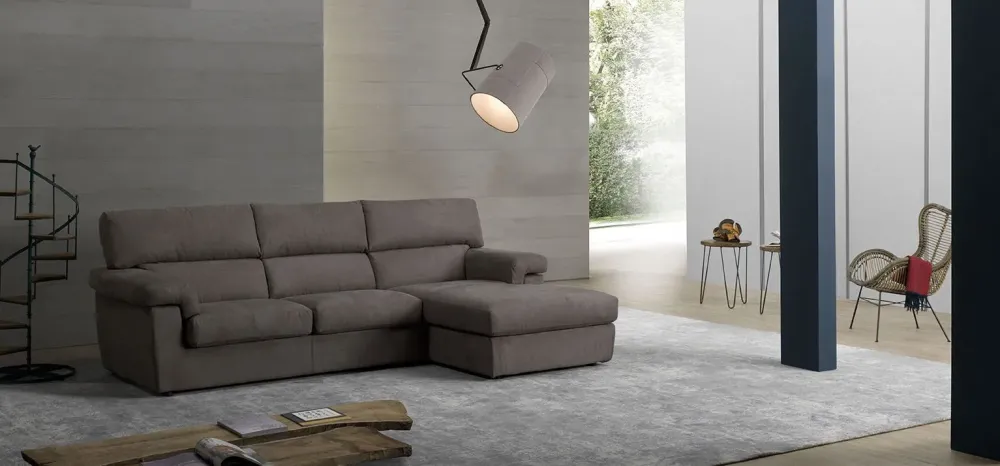 Divano Divano mod.williams con chaise-longue in promo-sconto del 50% a PREZZO OUTLET scontato del 48%^Excò Outlet