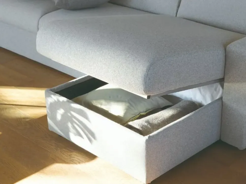 Hopplà Divano Divano notturno in Tessuto sfoderabile di scontato 40%- Divani