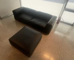 Md work Divano Divano pelle e piuma come foto a PREZZO OUTLET scontato del 58%- Divani