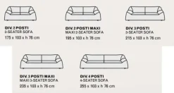 Md work Divano Divano piuma vari tessuti   a PREZZO OUTLET- Divani