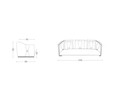 Md work Divano Divano pronta consegna luxury acciaio velluto in Offerta Outlet- Divani