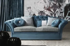 Divano Divano velluto completo di cuscineria vari colori  in Tessuto non sfoderabile  di scontato 45%^Md work Clearance