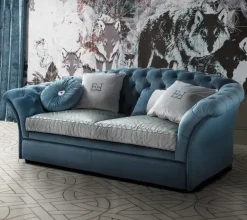 Divano Divano velluto completo di cuscineria vari colori  in Tessuto non sfoderabile  di scontato 45%^Md work Clearance