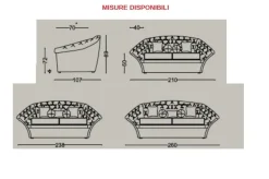 Divano Divano velluto completo di cuscineria vari colori  in Tessuto non sfoderabile  di scontato 45%^Md work Clearance